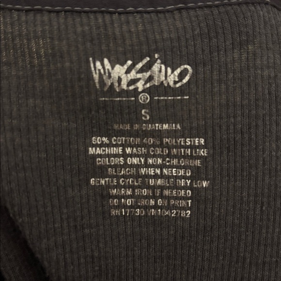 Charcoal Long Sleeve Henley Fitted Top - Picture 6 of 6